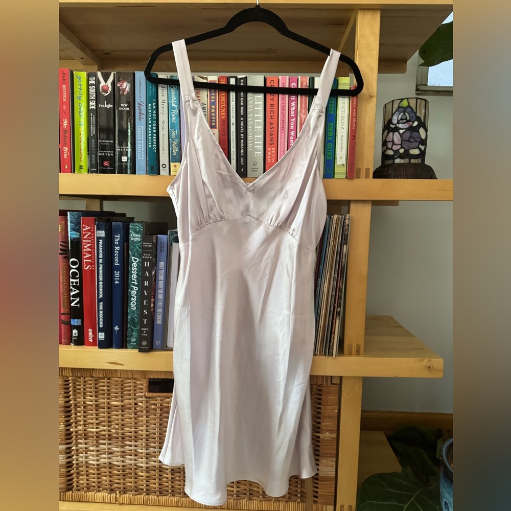 RARE Reformation Ellery Lilac 100% Silk Slip Dress